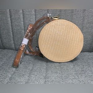 NWT Forever 21 wicker circle crossbody‎ purse one size